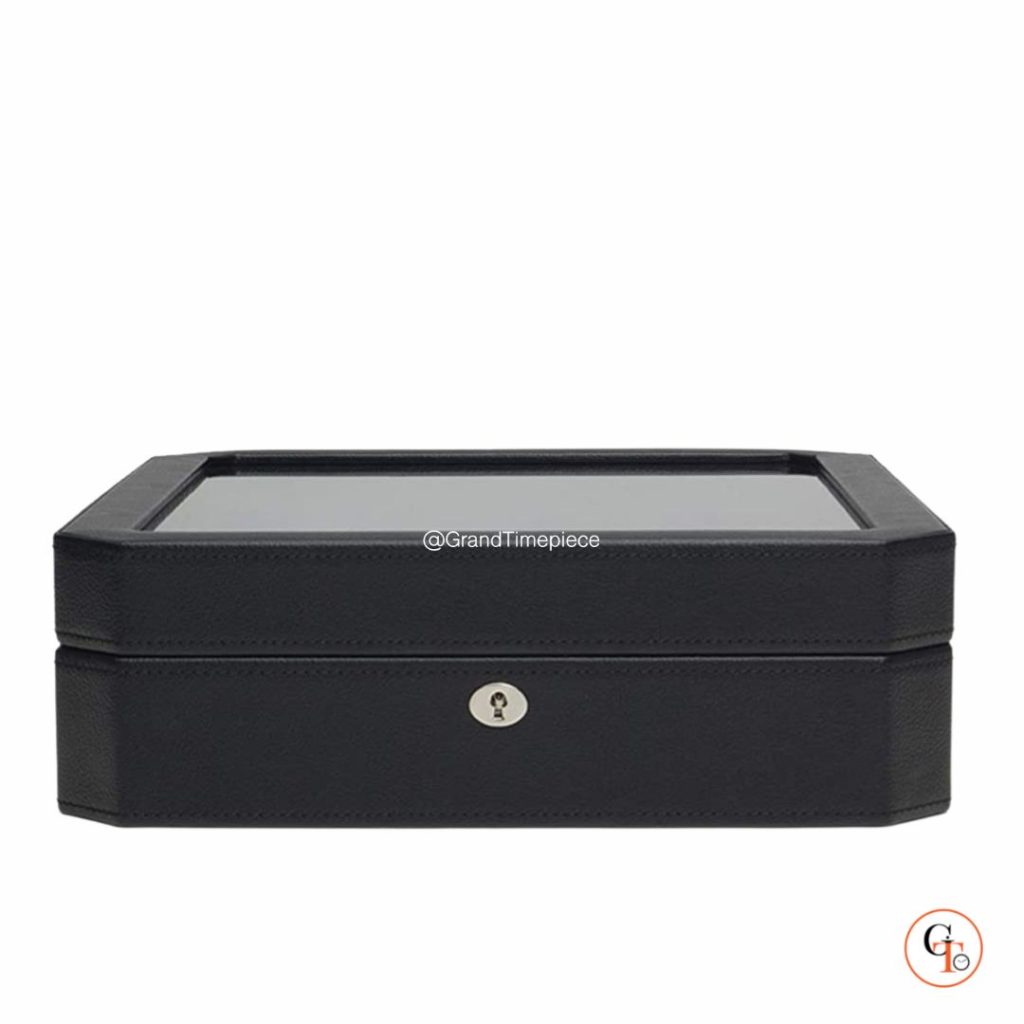 WOLF – WINDSOR 15 PIECE WATCH BOX WITH COVER, BLACK – 4585029