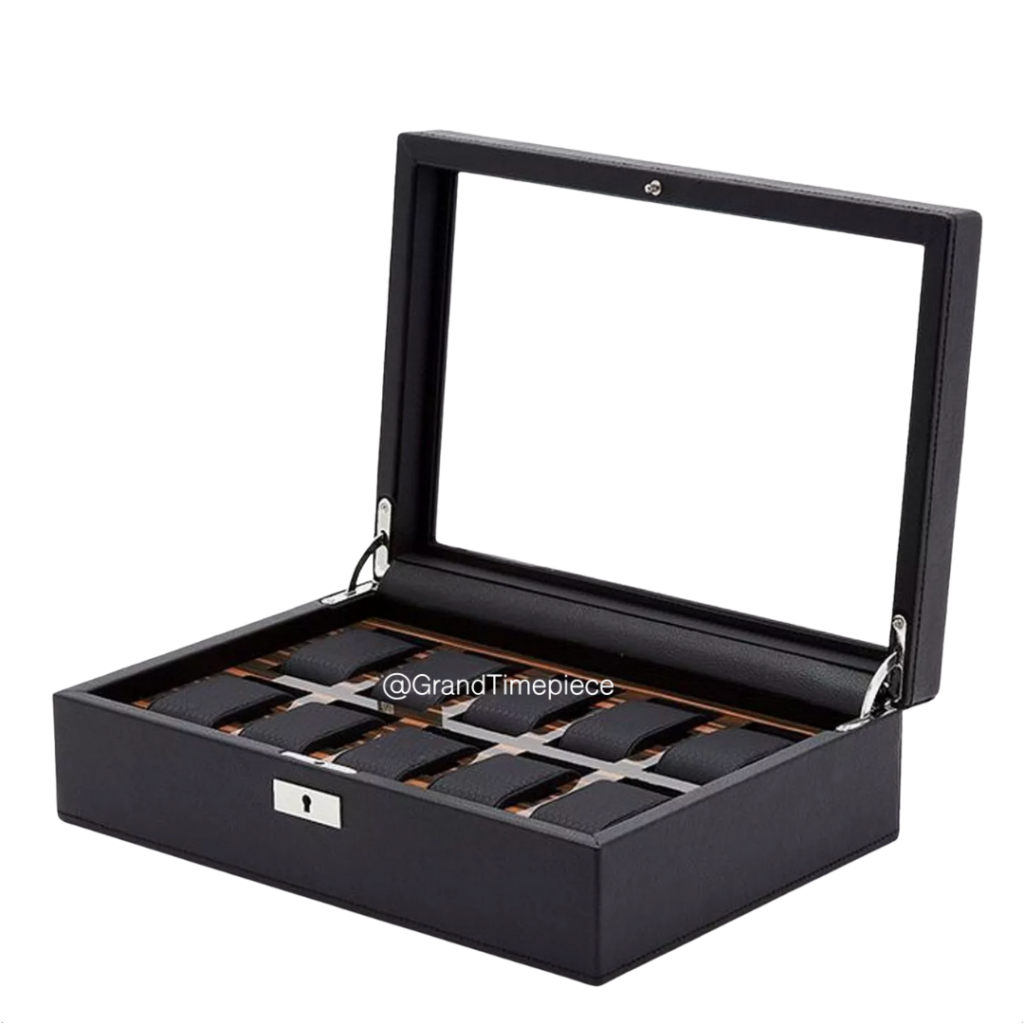 WOLF ROADSTER 10-PIECE WATCH BOX – EBONY MACASSAR 477556